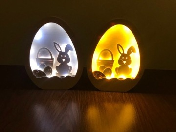 Jajko Pisanka koszyk zając zajączek Wielkanoc LED