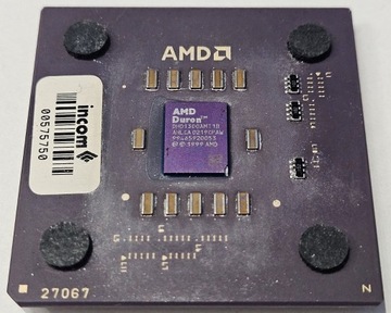 Uszkodzony AMD Duron 1300 MHz z chłodzeniem