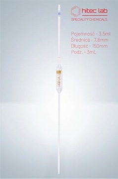 Pipeta Pasteura PE poj. bańki 3.5mL, podz.3mL, dł.