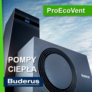 Pompa ciepła Buderus 3,9kW R290 wieża - Z MONTAŻEM