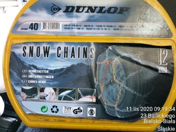 Łańcuchy śnieżne Dunlop 12 mm na koła 13,14, 15