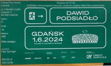 Bilet na koncert Dawida Podsiadło - 1 czerwca - Gdańsk