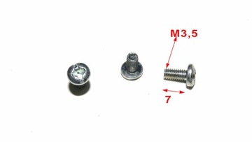 Wkręt łbeb soczewkowy M3,5x7  M3,5-7 12szt 