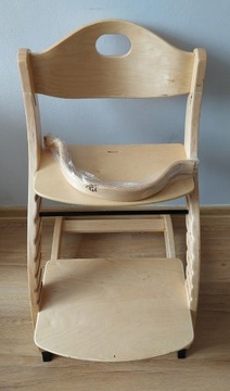 Krzesełko drewniane rosnące z dzieckiem