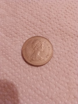 Moneta 5 cents canada 1985 z królową Elżbieta II n
