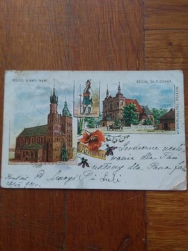 Stara pocztówka Kraków 1901r.