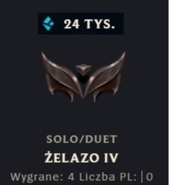 konto lol iron 4 0LP S14 EUNE 20 postaci + 24k BE