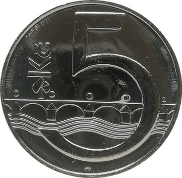 Czechy 5 korun 1994, KM#8