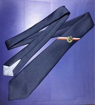 oryginalny krawat WKS FLOTA granatowy nowy idealny