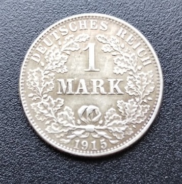 MONETA 1 marka Cesarstwo niemieckie 1915 R.Ag 5.45