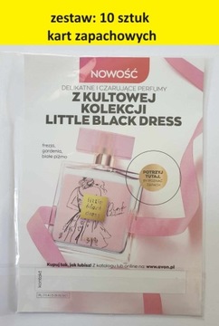 Avon Little Black Dress PINK karty zapachowe 10szt