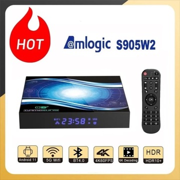 Tv Box 4K Amlogic S905W2 Android 11+WiFi HDR10 