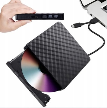 Zewnętrzny przenośny napęd CD DVD USB 3.0 i USB-C