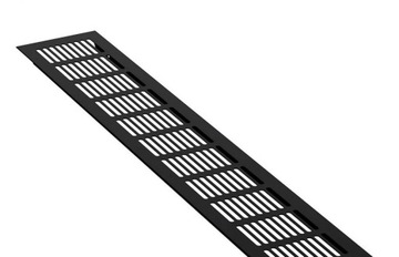 Kratka wentylacyjna czarna 800x80x15mm - nowa
