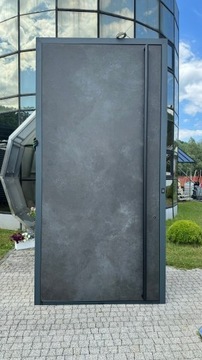Aluminiowe drzwi wejściowe Schuco ADS UP - unikalny design - spiek kwarcowy