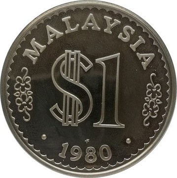 Malezja 1 ringgit 1980, proof KM#9.1