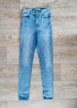 Levi's mile high super skinny W25 L30 wysoki stan