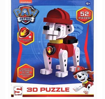 Nowe puzzle piankowe 3D Psi Patrol Marshall 52el.