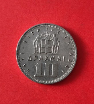 Moneta 10 drachm 1959, Grecja