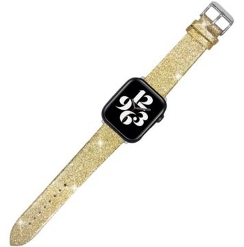 Pasek złoty brokatowy do smartwatch 42/44/45/49 Apple Watch 