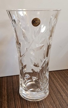 Bardzo ładny kryształowy wazon RCR 22 cm 