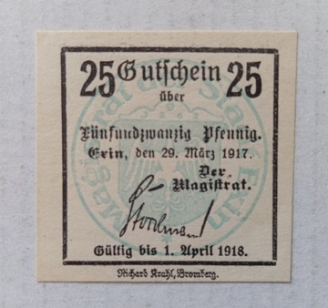Kcynia  25  Pf.  1917