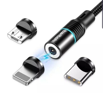 Kabel magnetyczny micro usb usbc lightning