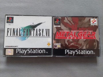 2 gry na ps1 Metal Gear Solid + final fantasy