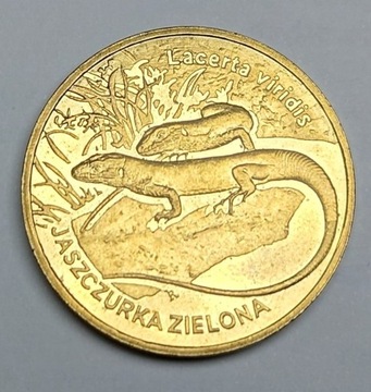 Moneta 2 zł Jaszczurka zielona - 2009 rok