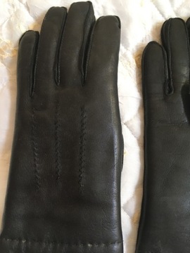 Rękawiczki męskie czarne skórzane L