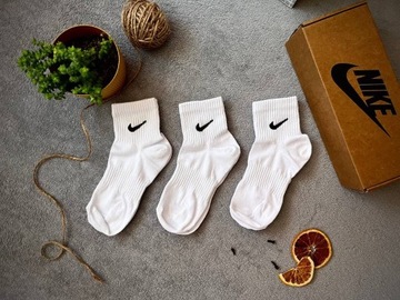 Skarpety Nike białe do kostki hurtowo