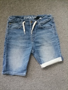 spodenki krótkie dżins denim  soft 11 12 l 152