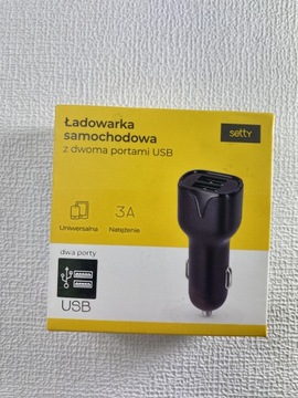 Ładowarka samochodowa z dwoma portami USB