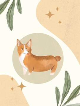 PLAKAT CORGI A3 (30x 40cm) - obraz na ścianę