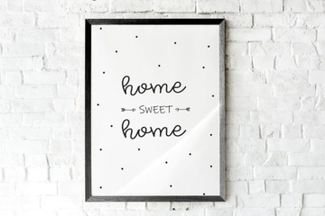 Plakat/Obraz A4 ozdobny  "home sweet home" 