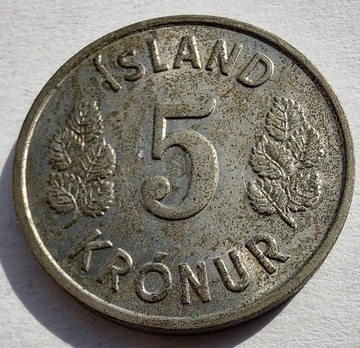 ISLANDIA 5 Koronur 1978 okołoMENNICZA