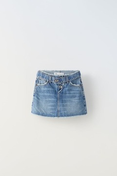 Zara krótkie spódnicospodnie jeans dla dziewczynki 164