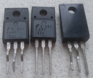 Tranzystory MOSFET FQPF 7N80 - zestaw 5 szt