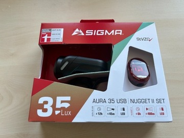 Oświetlenie Sigma Sport Aura 35 + tył Nugget II 