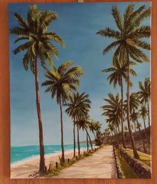 Obraz olejny - palmy