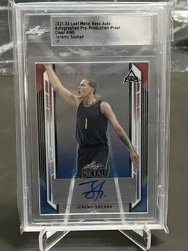 Jeremy Sochan przezroczysta karta NBA autograf 1/1