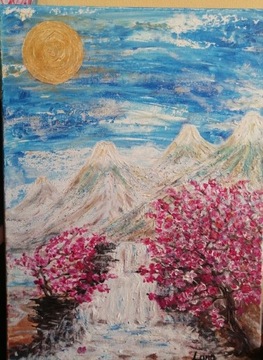 Obraz dekor płótno Mountain Sakura 