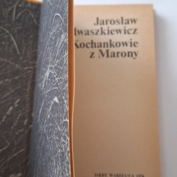 Książka kochankowie z Marony