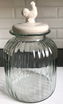 Słój szklany ryflowany do przechowywania 3,5 L