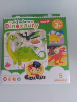 Nowe Puzzle CzuCzu Układam Dinozaury  3+ 5 dinozaurów