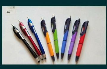 Długopisy klikane  niebieskie (50 szt) pastelowe 