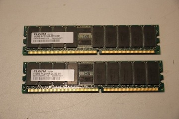 EBD51RC4AKFA-7B 2x512MB Registered DDR SDRAM DIMM