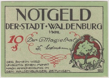Waldenburg (Wałbrzych), 10 Pf, b.d. (Grubeng.)