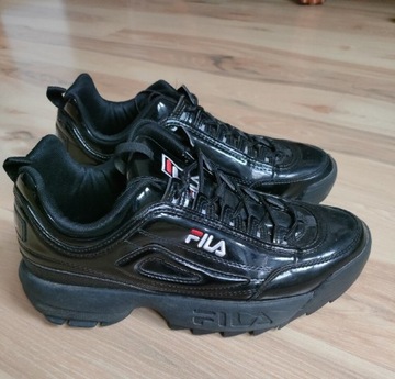 Fila disruptor 41 26.5 lakierowane damskie czarne 