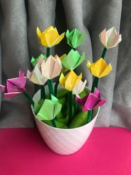 Zestaw Kreatywny Origami - tulipany w doniczce
